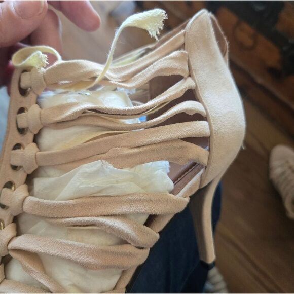 Givenchy Peep Toe Suede Heels - Picture 11 of 13